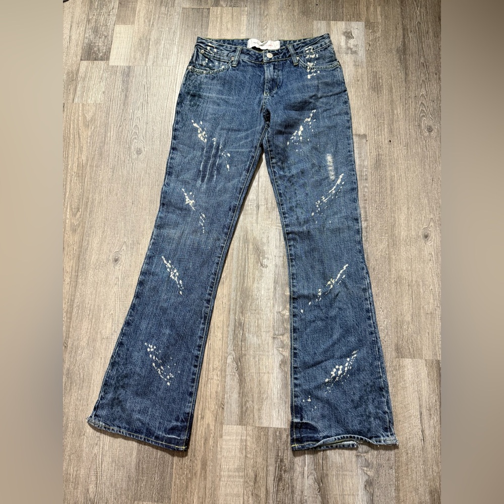 Paper Denim & Cloth Blue Flare Wide Leg Jeans Y2K Vintage Denim